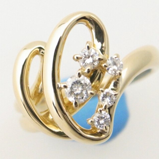 ウンガロ ダイヤモンドリング K18YG(18金 イエローゴールド) 指輪 レディースのアクセサリー(リング(指輪))の商品写真
