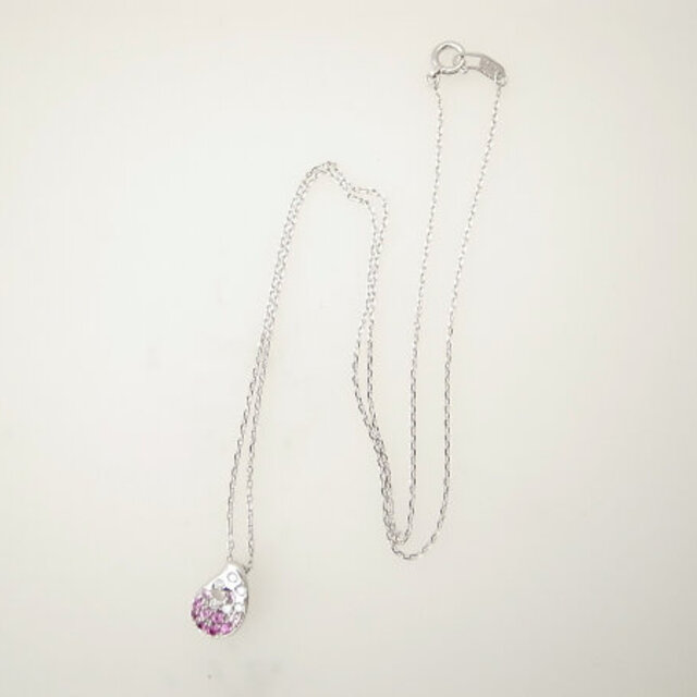 STAR JEWELRY(スタージュエリー)のスタージュエリー ピンクサファイア ダイヤモンドネックレス K18WG(18金 ホワイトゴールド) レディースのアクセサリー(ネックレス)の商品写真