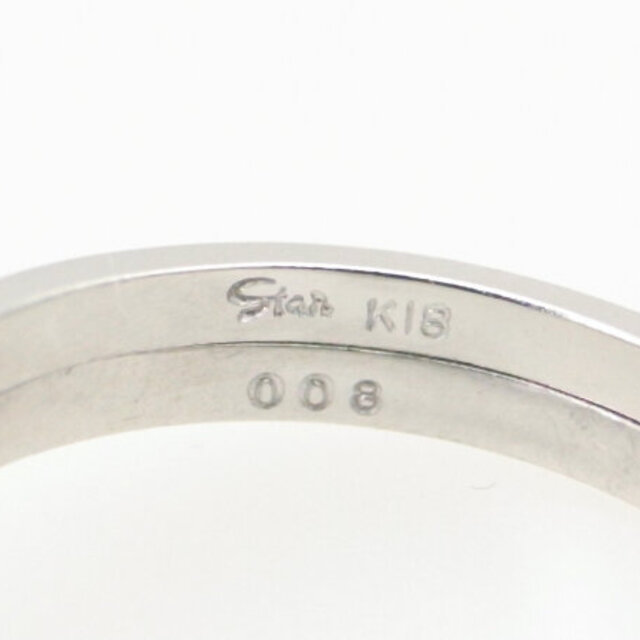 スタージュエリー ダイヤモンド セットリング 指輪 9号 2003年Xmas K18WG(18金 ホワイトゴールド) 4