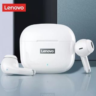 レノボ(Lenovo)のLenovo レノボ LP40 Pro ホワイト ワイヤレスイヤホン 新品(ヘッドフォン/イヤフォン)