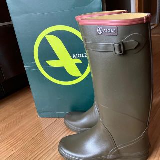 AIGLE - AIGLE 37サイズ レインブーツ 箱なし価格の通販 by フラワー