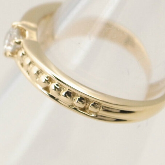 ダイヤモンドリング 指輪 11号 0.16ct K18YG(18金 イエローゴールド) レディースのアクセサリー(リング(指輪))の商品写真
