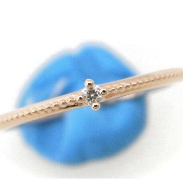 エテ ダイヤリング 指輪 3号 K10PG(10金 ピンクゴールド) レディースのアクセサリー(リング(指輪))の商品写真