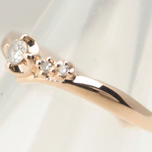 4℃(ヨンドシー)のヨンドシー ダイヤモンドリング 指輪 8号 K10PG(10金 ピンクゴールド) レディースのアクセサリー(リング(指輪))の商品写真