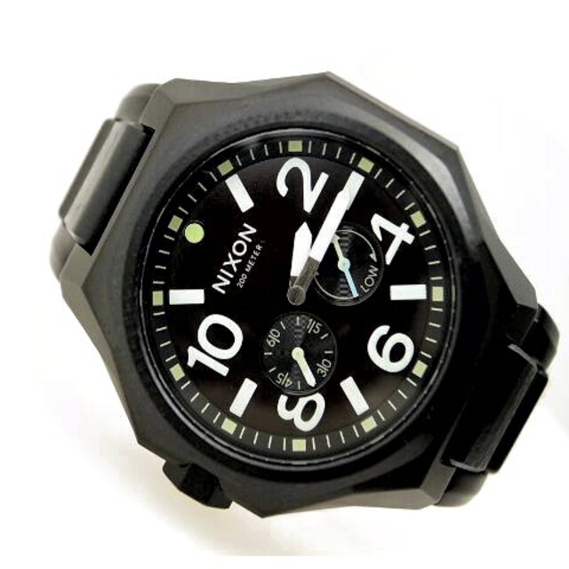 Nixon Tangent Steel Matte Black Surplus Luminous Dial Tide Swiss ...