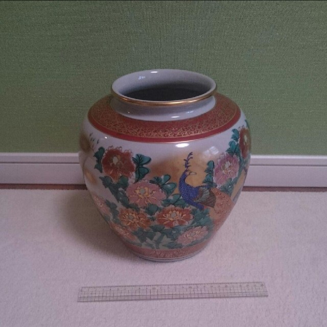 陶芸 ロイヤルクタニ 九谷焼 壺 壷 花瓶 骨董品 オブジェ アート 古美術品