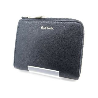 ポールスミス(Paul Smith)の未使用に近い ポールスミス コンパクト2つ折り財布小銭入れ付 BPS053 カラースロット 黒 ミニサイズ(財布)