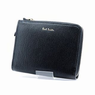 ポールスミス(Paul Smith)のポールスミス ファスナー開閉2つ折り財布 小銭入れ付 BPS054 メンズ 黒(財布)