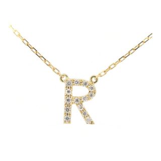 アーカー イニシャルR ダイヤモンド ネックレス 0.06ct K18YG(18金 イエローゴールド)(ネックレス)