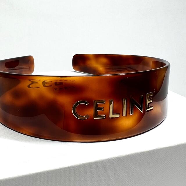 在庫あり】 22SS CELINE ヘッドバンド カチューシャ ハバナブロンド