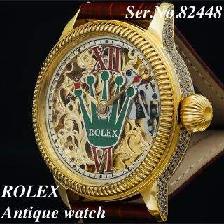 ロレックス(ROLEX)のロレックス ROLEX アンティーク 手巻き ★スケルトン 腕時計 メンズ 希少(腕時計(アナログ))