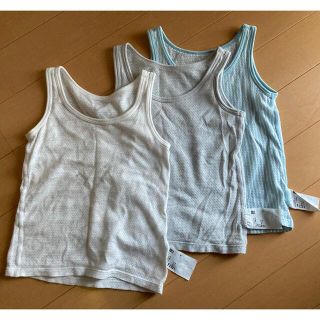 ユニクロ(UNIQLO)の【すずみや様専用】コットンメッシュ　タンクトップ80(肌着/下着)