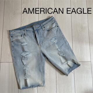 アメリカンイーグル(American Eagle)の【AMERICAN EAGLE】デニムダメージ　ショートパンツ　32(ショートパンツ)