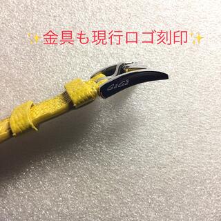 35mm用☆現行ロゴ★シルバーM字金具付　ガガミラノ イエロー レザーベルト