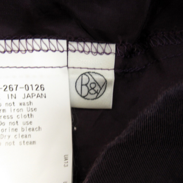 BEAUTY&YOUTH UNITED ARROWS(ビューティアンドユースユナイテッドアローズ)のB&Y ユナイテッドアローズ ティアードスカート フレアスカート ミニ丈 紫 レディースのスカート(ミニスカート)の商品写真