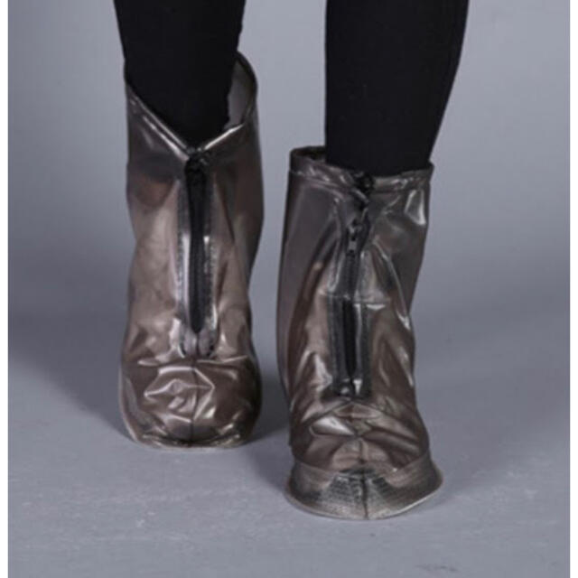 レインブーツ シューズカバー S 透過黒 男女兼用 雨対策 梅雨対策 携帯便利 レディースの靴/シューズ(レインブーツ/長靴)の商品写真