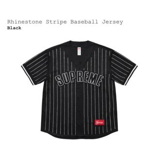 シュプリーム(Supreme)のRhinestone Stripe Baseball Jersey S(ジャージ)