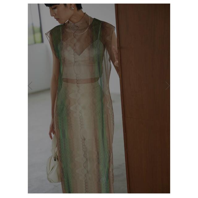 MEDI WAVE PATTERN SHEER DRESS