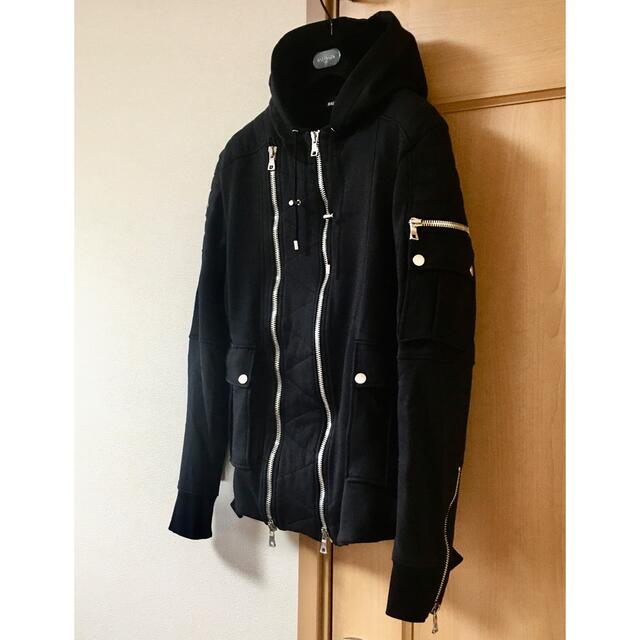 BALMAIN - バルマン BALMAN パーカー フーディ ライダース L BALMAIN - バルマン BALMAN パーカー フーディ ライダース L