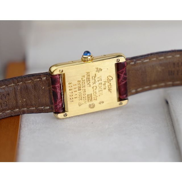 美品 カルティエ マスト タンク アイボリー ローマン SM Cartier