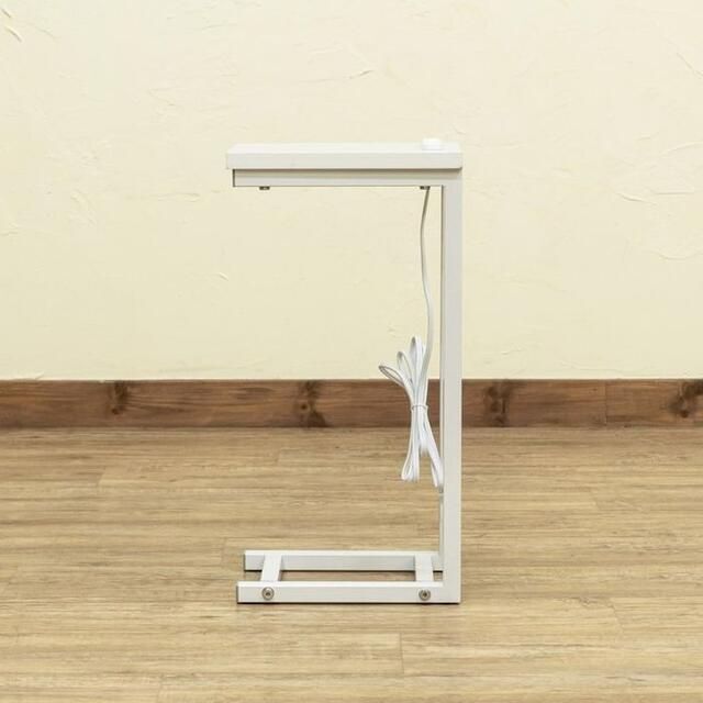 サイドテーブル コンセント付 ミニテーブル 完成品 18cm×26cm