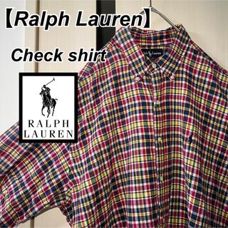 ラルフローレン(Ralph Lauren)の【海外製】ラルフローレン ビンテージ　半袖 チェックシャツ BD ポニー刺繍(シャツ)