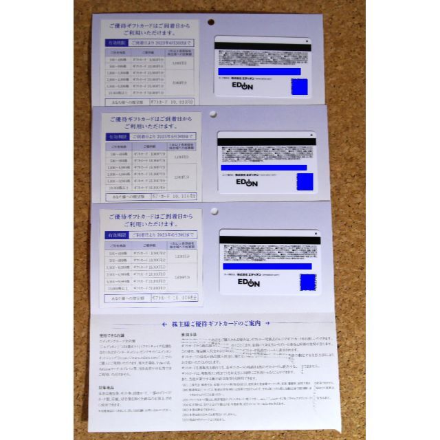 エディオン 株主優待  30,000円分優待券/割引券