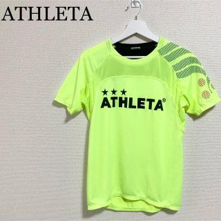 アスレタ(ATHLETA)の★美品★アスレタ プラクティスシャツ 半袖 蛍光黄色 プラシャツ ビッグロゴ (ウェア)