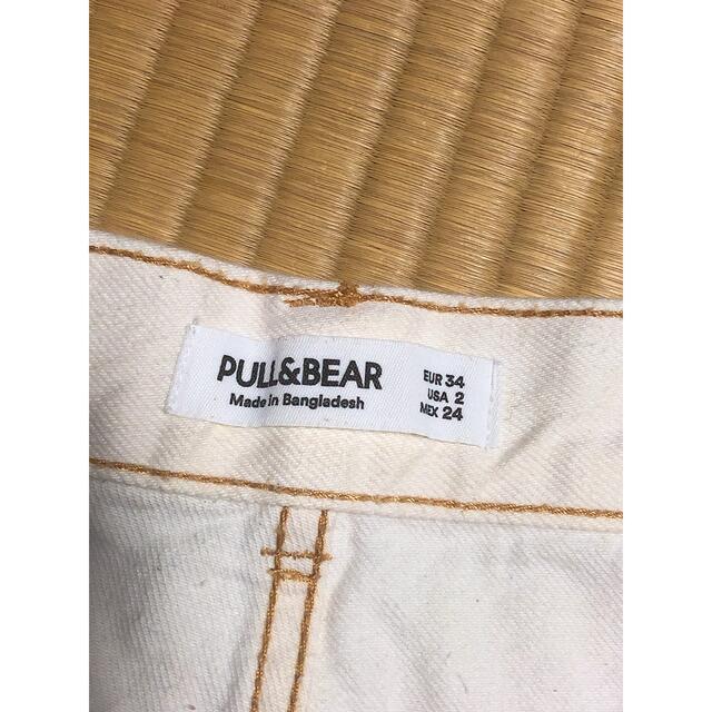 【美品】PULL＆BEARショートパンツ　ベージュ レディースのパンツ(ショートパンツ)の商品写真