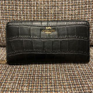 コーチ(COACH)の53836 コーチ　長財布　黒　クロコダイル(長財布)