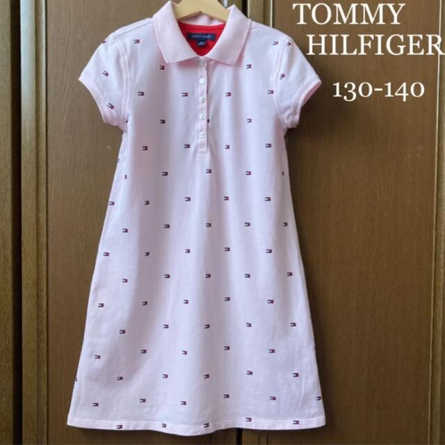 TOMMY HILFIGER(トミーヒルフィガー)のトミーヒルフィガー 半袖　ワンピース　りぼん付き　春　夏　ラルフローレン キッズ/ベビー/マタニティのキッズ服女の子用(90cm~)(ワンピース)の商品写真