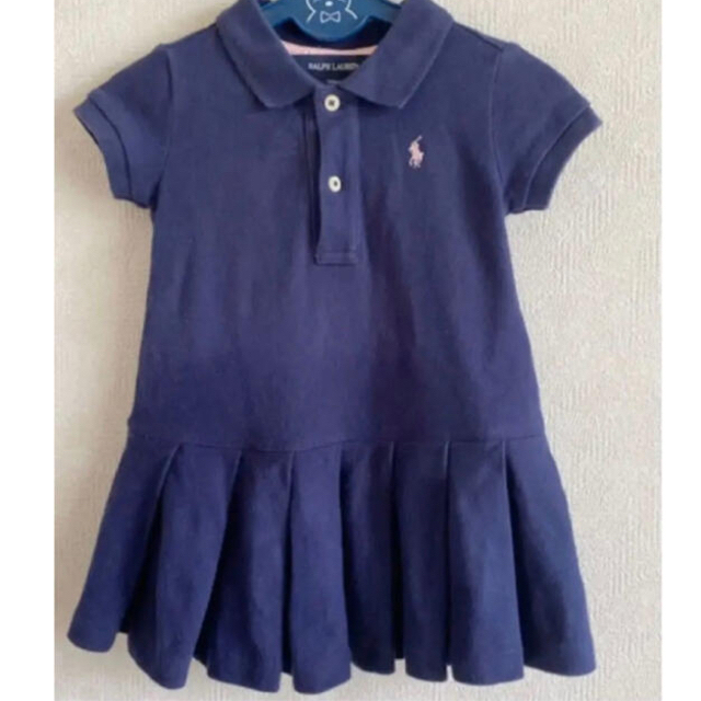 POLO RALPH LAUREN(ポロラルフローレン)のラルフローレン☆ポロシャツ風ワンピ キッズ/ベビー/マタニティのベビー服(~85cm)(ワンピース)の商品写真