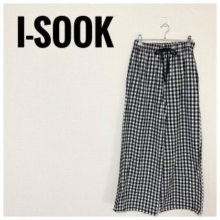 アイスー(i-SOOK)のI-SOOK チェック柄ワイドパンツ(カジュアルパンツ)