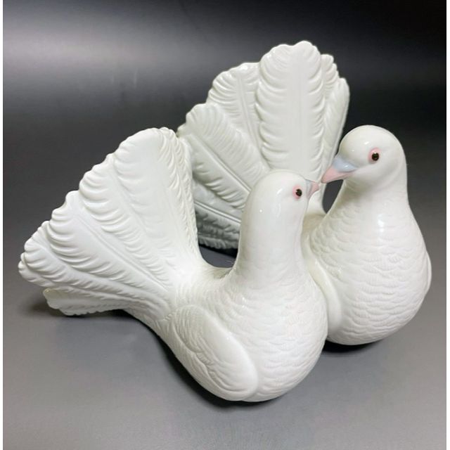 美品 LLADRO リヤドロ つがいの鳩 鳥 ハト 置物 フィギュリン リアドロ logopedia.umcs.lublin.pl