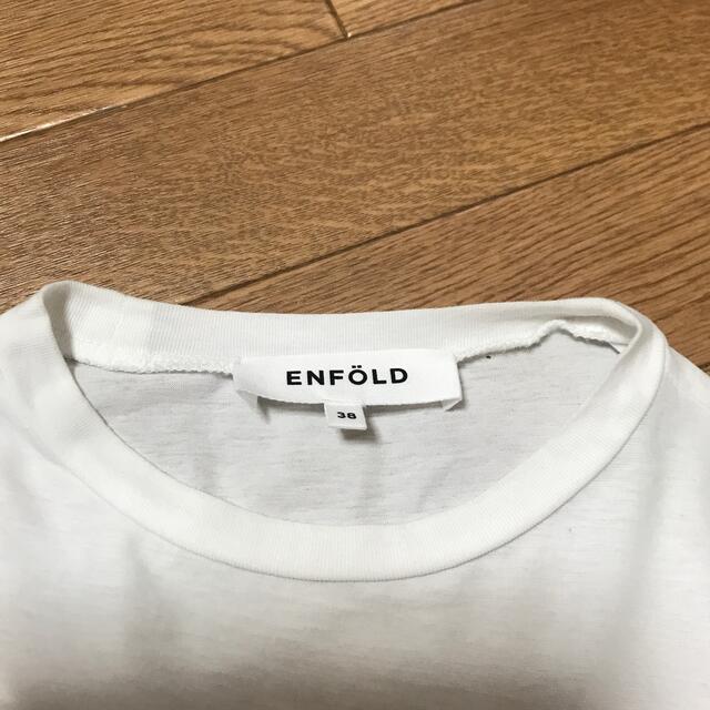 ENFOLD(エンフォルド)のENFOLDハイツイスト天竺アシンメトリーTシャツ☆ レディースのトップス(Tシャツ(半袖/袖なし))の商品写真