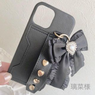 璃菜様 フリルリボン×スタッズ iPhoneケース(iPhoneケース)