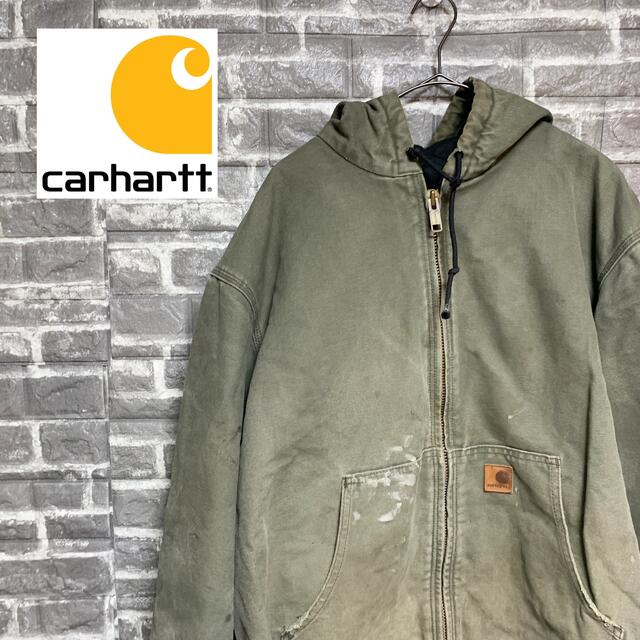 希少》カーハート carhartt☆ブルゾン ワンポイントロゴ アイボリー