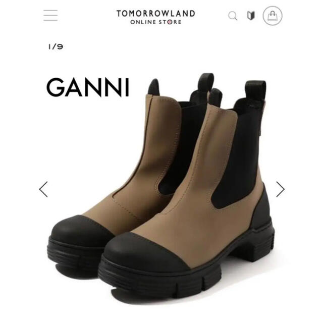 新品未使用 GANNI ガニー　リサイクルラバー　チェルシーブーツのサムネイル