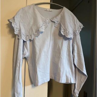 ザラ(ZARA)のZARA フリル襟　カットソー(カットソー(長袖/七分))