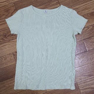 ユニクロ(UNIQLO)のユニクロ　キッズ(女の子)ミントグリーン ワッフル生地シャツ 150(Tシャツ/カットソー)