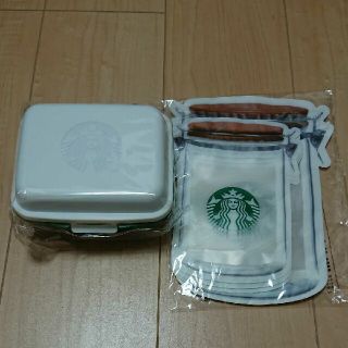 スターバックスコーヒー(Starbucks Coffee)のスターバックス   サンドイッチボックス　ジッパーバッグ(弁当用品)