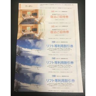 日本駐車場開発 株主優待　冊子1冊(宿泊ご招待券2枚,リフト等利用割引券3枚)(その他)