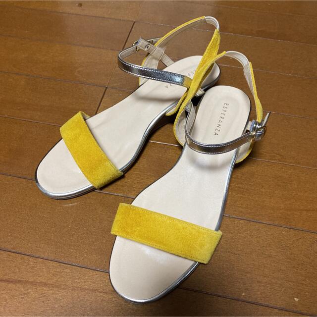 ESPERANZA(エスペランサ)のエスペランサ ESPERANZA サンダル ミュール イエロー レディースの靴/シューズ(サンダル)の商品写真