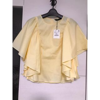 ザラ(ZARA)の値下げ！新品未使用！ZARA★ボリュームブラウス　(シャツ/ブラウス(半袖/袖なし))