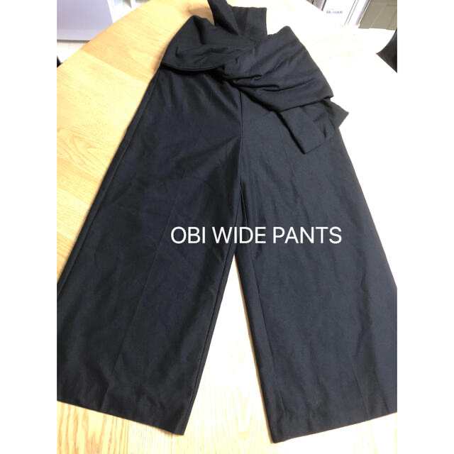 Ameri VINTAGE(アメリヴィンテージ)のOBI WIDE PANTS レディースのパンツ(カジュアルパンツ)の商品写真