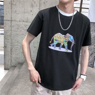 Tシャツ 半袖Tシャツ 象 クール 吸汗 熱中症対策 おしゃれ アメカジ(Tシャツ/カットソー(半袖/袖なし))