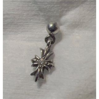 クロムハーツ(Chrome Hearts)のクロムハーツ　タイニーE CHプラスドロップイヤリングwithダイヤモンド(ピアス(片耳用))