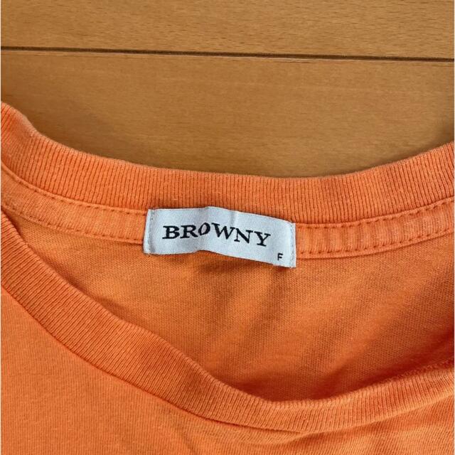 BROWNY(ブラウニー)のオレンジビッグTシャツ レディースのトップス(Tシャツ(半袖/袖なし))の商品写真