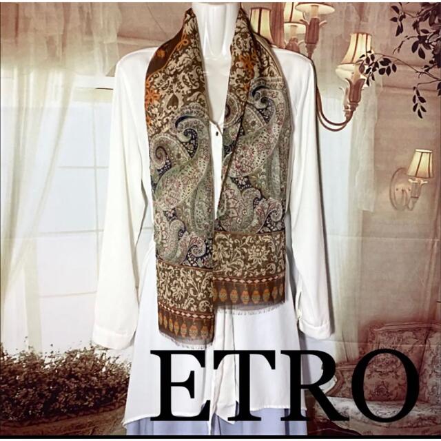 エトロ　ETRO シフォン系　シルク　ストール