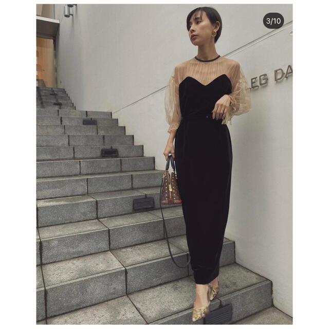 TULLE SLEEVE TIGHT DRESS 【ameri vintage】 フォーマル/ドレス TULLE SLEEVE TIGHT DRESS 【ameri vintage】 フォーマル/ドレス